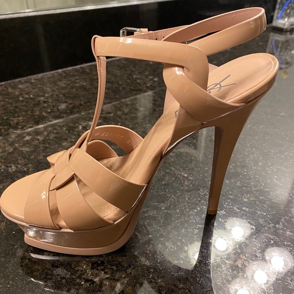 YSL tribute heels in nude - Picture 5 of 8